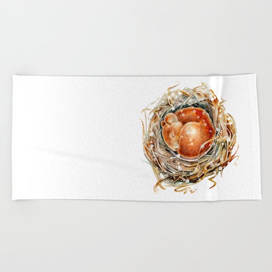 Mouse in the Snow Beach Towel