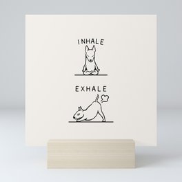 Inhale Exhale  Bull Terrier Mini Art Print