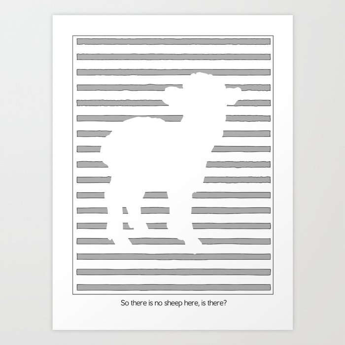 Scanner Darkly Sheep Art Print