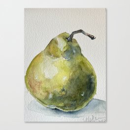 Watercolor pear Canvas Print