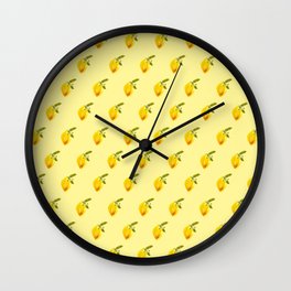 Lemon Print Wall Clock