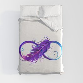 Infinity Feather Duvet Cover