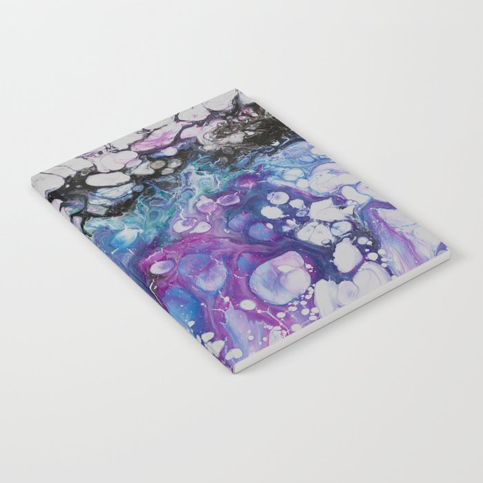 Fluid Abstract Teal Pink Purple Notebook