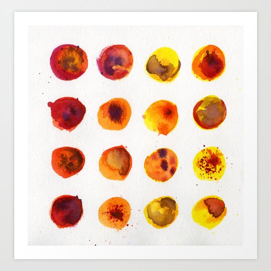 Sherbert Dot Art Print