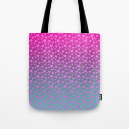 Brilliant Pink Hearts Collection Tote Bag