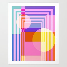 Shapes and Lines 29 Art Print