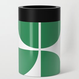 Mid Century Modern Green Square Can Cooler