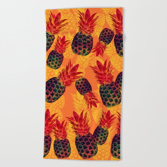 Pineapple Carnival Beach Towel