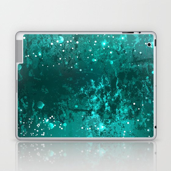 Emerald Glitter Background Laptop & iPad Skin