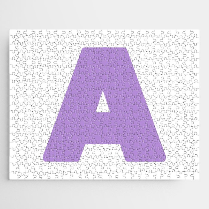 A (Lavender & White Letter) Jigsaw Puzzle