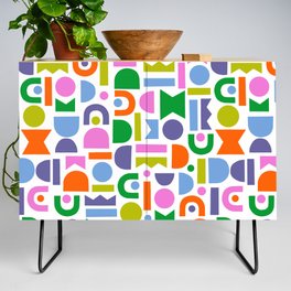 Cut-Out, Colorful Shapes Credenza