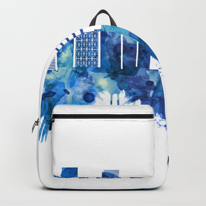 Kawasaki Japan Skyline Blue Backpack by NextWay Art Society6