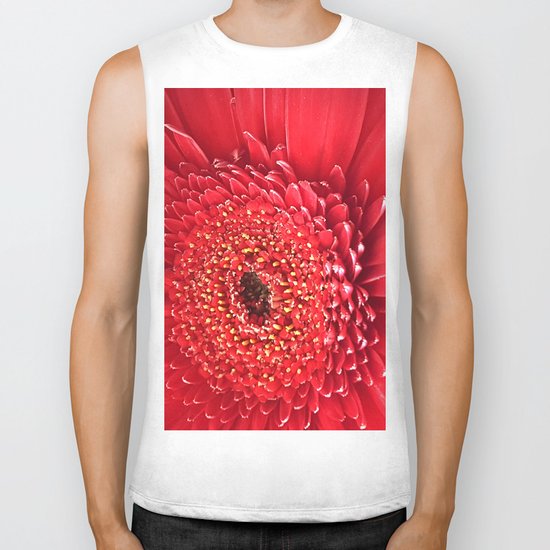 Red Dahlia Biker Tank
