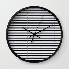 metal shutter background - silver sun blind pattern  Wall Clock | Outdoor, Shutter, Texture, Stripes, Grey, Geometric, Architecture, Abstract, Silver, Black 
