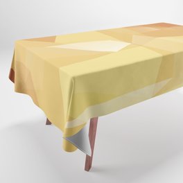 Warm and Golden Bauhaus Shapes Abstract Tablecloth