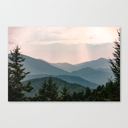 Smoky Mountain Pastel Sunset Canvas Print