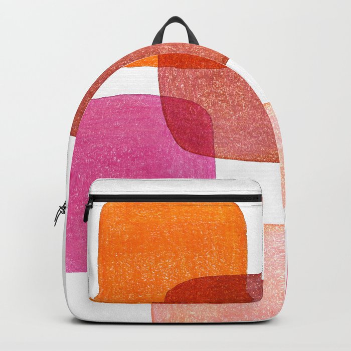 Modern Abstract Squares - Warm Color Palette  Backpack