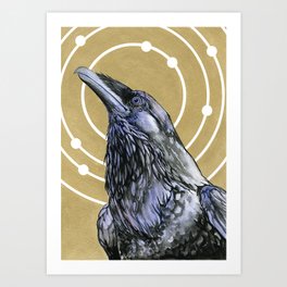 Saros Crow Raven Art Print
