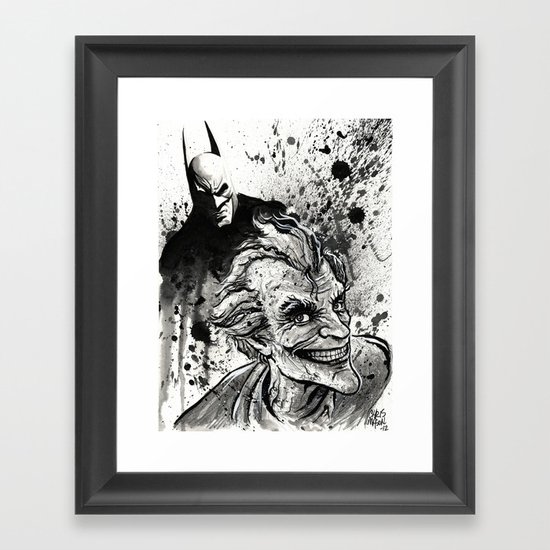 Joker: Arkham Smiles Framed Art Print
