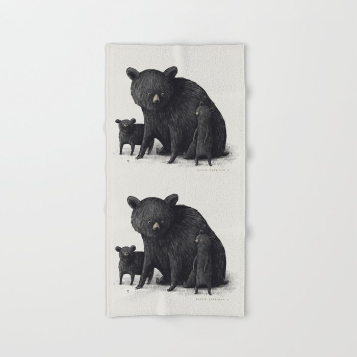 Black bear bath towels top