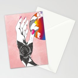 Sunrise in her hands Stationery Cards