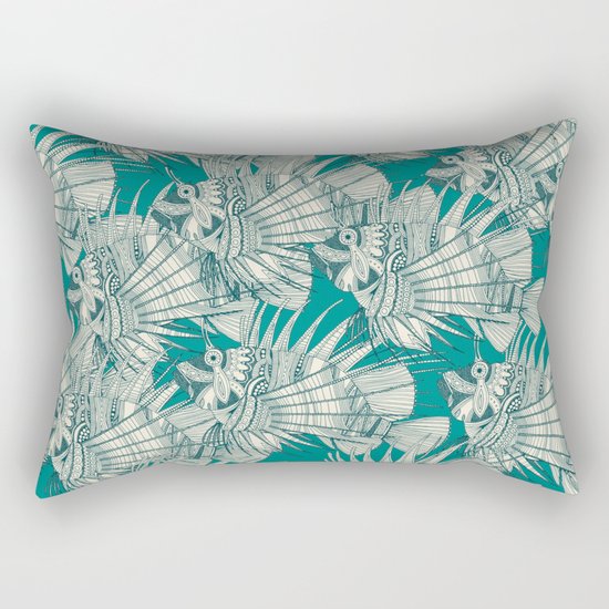 fish mirage teal Rectangular Pillow