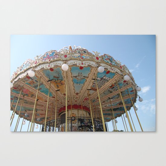paris carousel Canvas Print