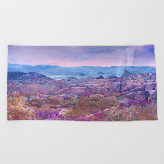 Life Valley California Desert Blooming Fantasy Beach Towel