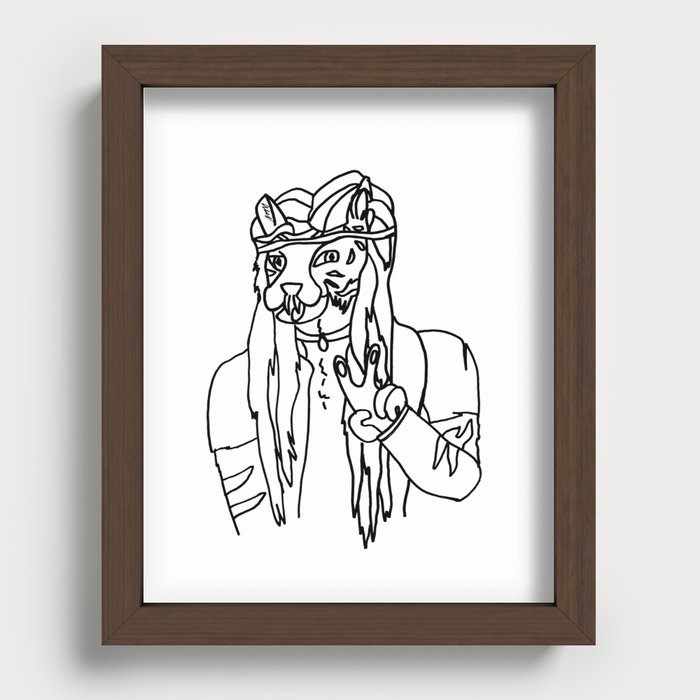 Tiger Recessed Framed Print