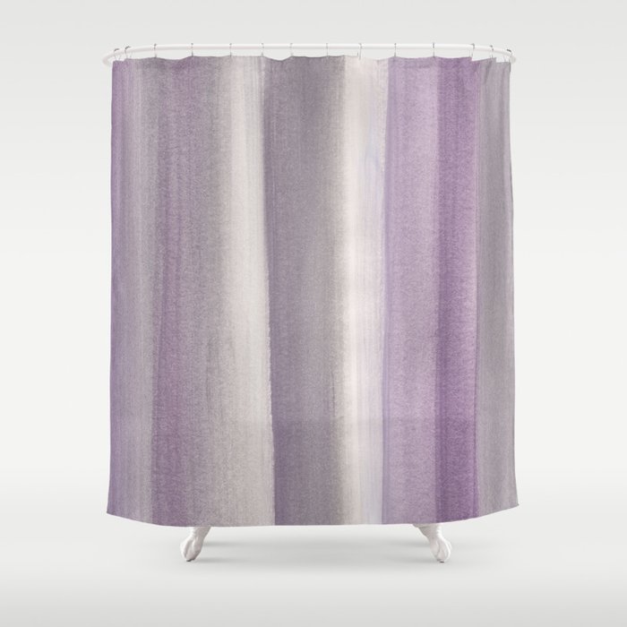 Purple Gray Watercolor Dream #1 #painting #decor #art #society6 Shower Curtain