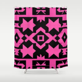 Black and Pink 064 Shower Curtain