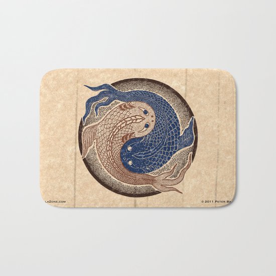 shuiwudáo yin yang mandala Bath Mat