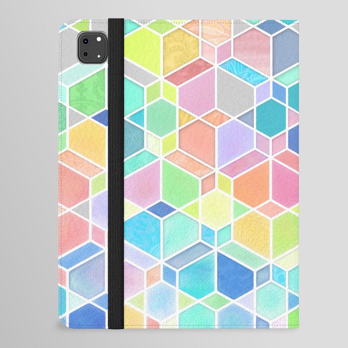 Rainbow Cubes & Diamonds iPad Folio Case