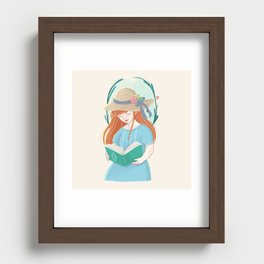 The Book Lover Recessed Framed Print