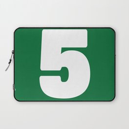5 (White & Olive Number) Laptop Sleeve