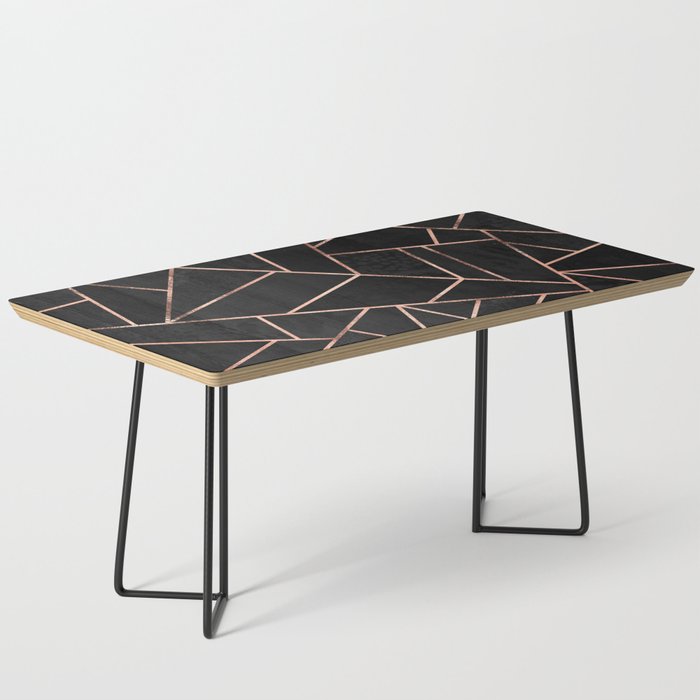 Velvet Black Rose Gold Coffee Table By Elisabethfredriksson Velvet Black Rose Gold Coffee Table By Elisabethfredriksson