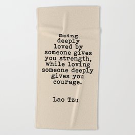 Lao Tzu - Love Quote Beach Towel