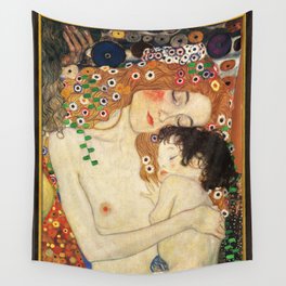Mother and Baby - Gustav Klimt Wall Tapestry