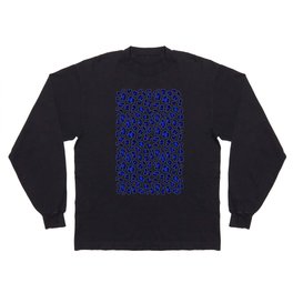 Lavender Blue Leopard Animal Print Skin Pattern Long Sleeve T-shirt
