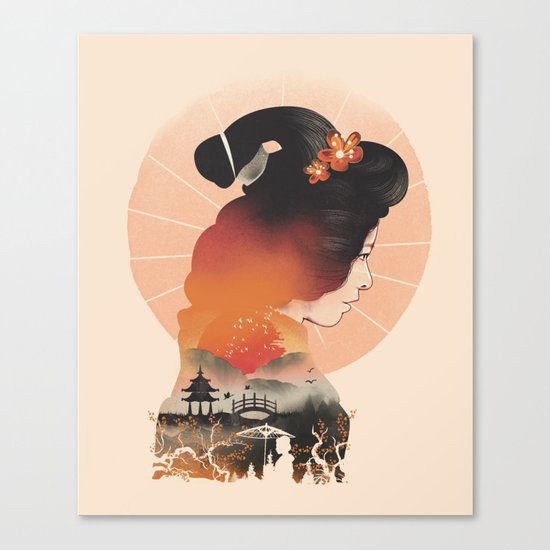 Memoirs of the Rising Sun Canvas Print