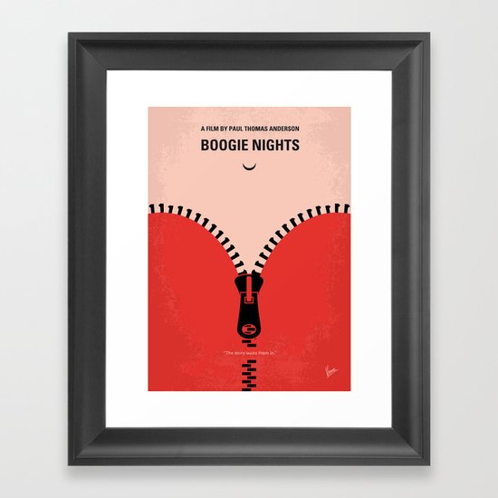 No167 My Boogie Nights minimal movie poster Framed Art Print
