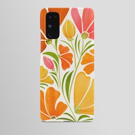 Spring Wildflowers Floral Illustration Android Case