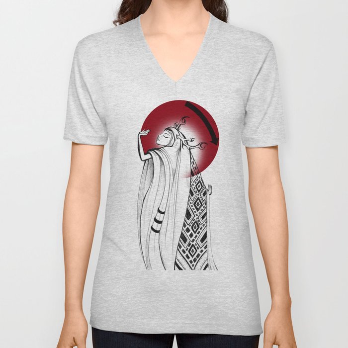 Moon Phace II V Neck T Shirt