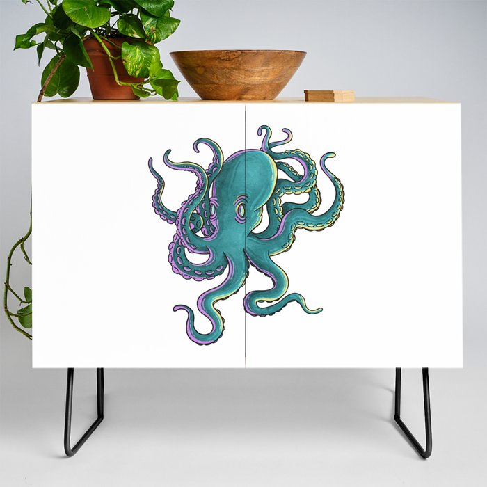 Green Octopus  Credenza
