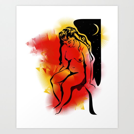 Red Night Art Print