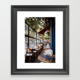 Paris Cafe & Restaurant, European France Travel Print | Parisian French Street, Fine Art Photography Framed Art Print