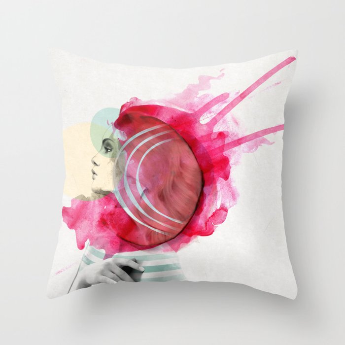 Bright Pink Throw Pillow