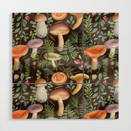 mushroom pattern / wild pattern Wood Wall Art
