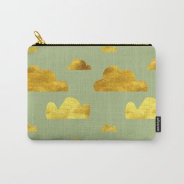 Gold Clouds green Carry-All Pouch