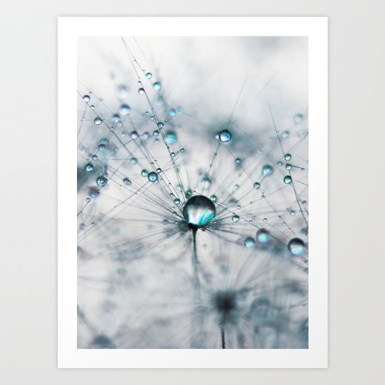 dandelion blue Art Print
